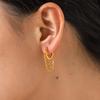 Luxurious Titanium Steel Zircon Tassel Ear Cuff Earrings