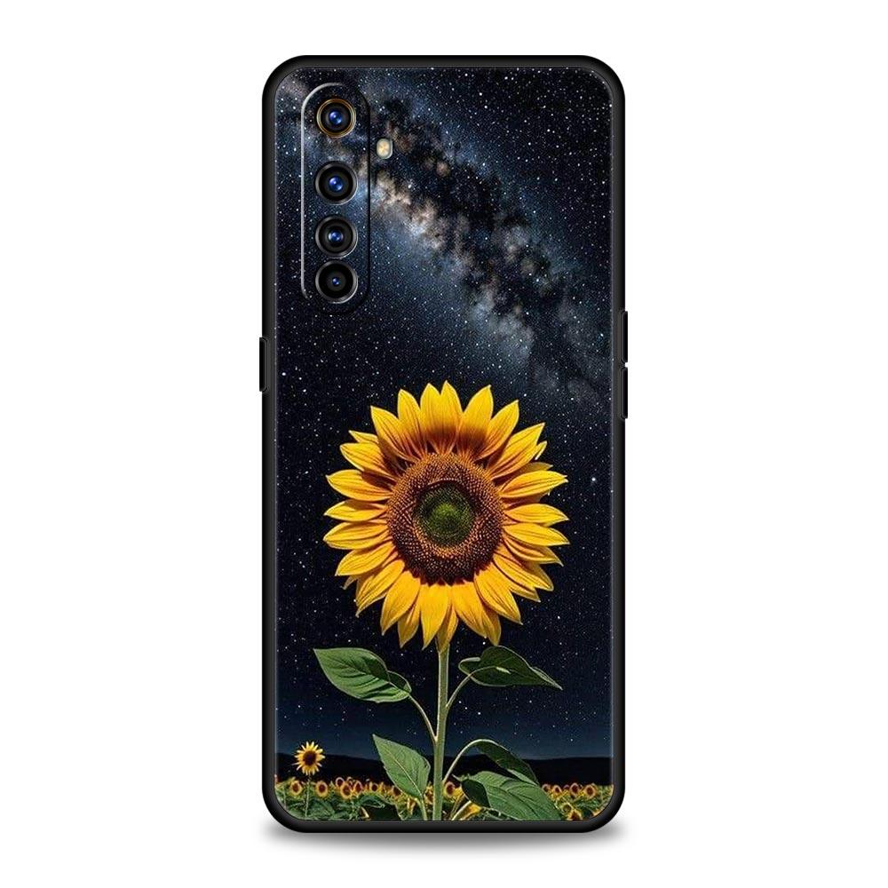 Beautiful Yellow Sunflower Phone Case For Realme 12 11 10 4G 9 8 5G 7 6 GT5 GT3 GT2 Pro Plus C21 C25 C35 GT Neo 2 3 3T 5 Cover