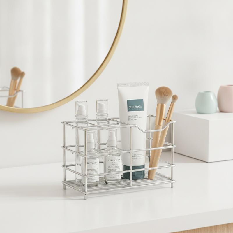 Stainless Steel Toothbrush Holder Rustproof Wall Mounted Razor Storage Rack for Bathroom Shower Vanity Organization
