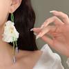 Minority Design Resin Flower Necklace Korean Style Tassel Earrings  Birthday Gift