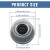 4PCS 2.44" Trailer Hub Bearing Dust Cap with Extra 4 Rubber Plugs, Trailer Axle Wheel Hub and Bearing Dust Caps for Most 5200 to 6000 Pound Axles