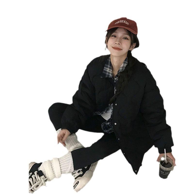 Schaf-Rhombus-Baumwollwattierte Jacke Damen Winter 2024 neue Daunenbaumwolle lose kleine Wattierte Jacke Student Wattierte Jacke