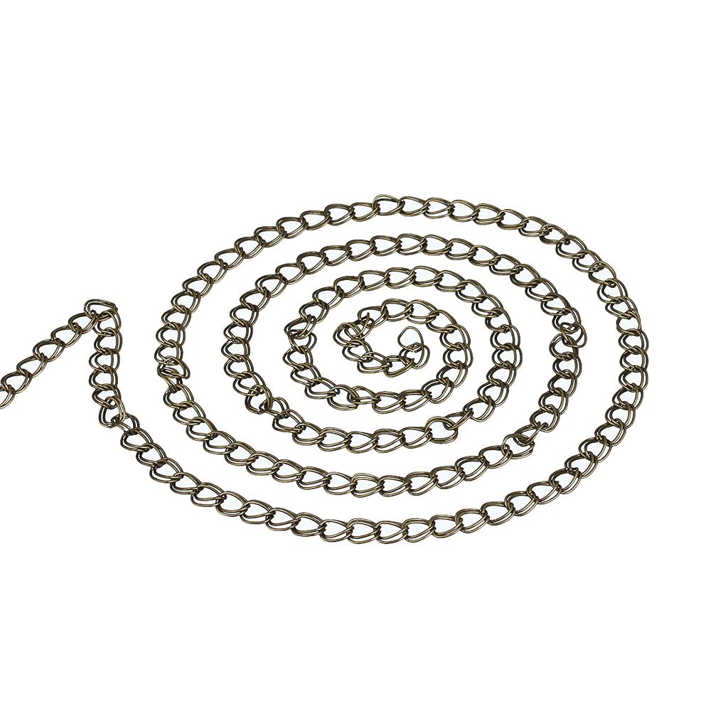 5 Meters/pack Antique Bronze Color Bulk Chains Wide 7*8mm Double Ring for Women Jewelry Making Findings Components