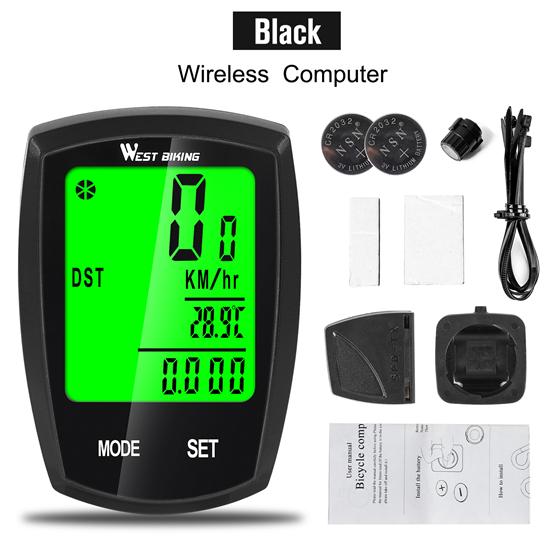 WESTBIKING Fahrradcomputer Touchscreen Stoppuhr Digitaler Kilometerzähler Fahrradcomputer Kabelgebunden/Kabellos Heimtrainer Computer
