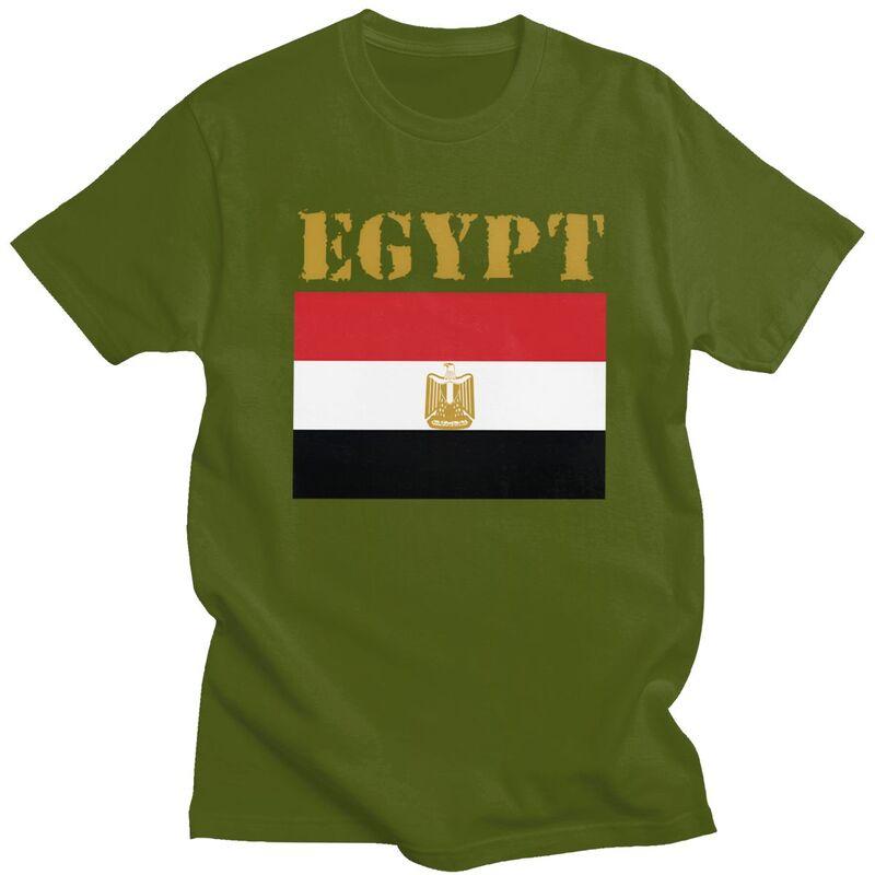 Custom Egypt Flag T Shirt for Men 100 Cotton Tshirt Leisure Tee Short Sleeves Tshirt