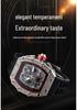2020 European-American Diamond Skull Six-Hand Quartz Barrel Men's Watch