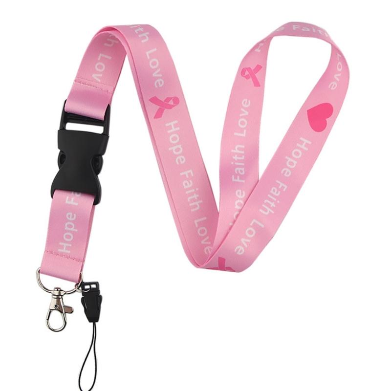 5pcs Support Phone Holder Ribbon Lanyard Neck Strap Quick Release Buckle for Keys and Phones Awareness Accessories