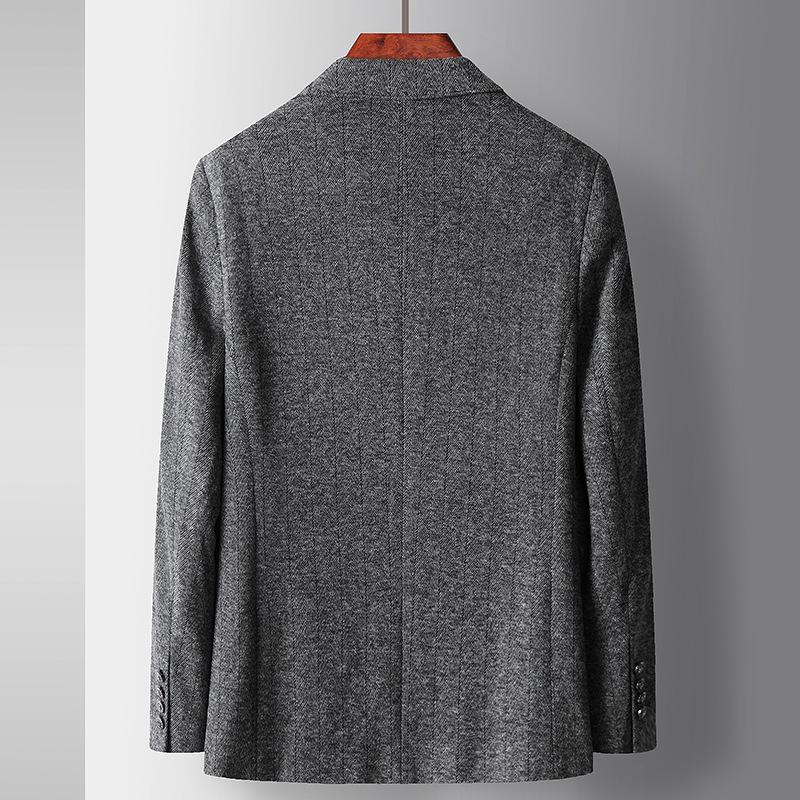 Herbst und Winter Verdickte Wolle Einzelweste Herren Jung- und Mittelalterlich Leichter Luxus Business Anzugjacke