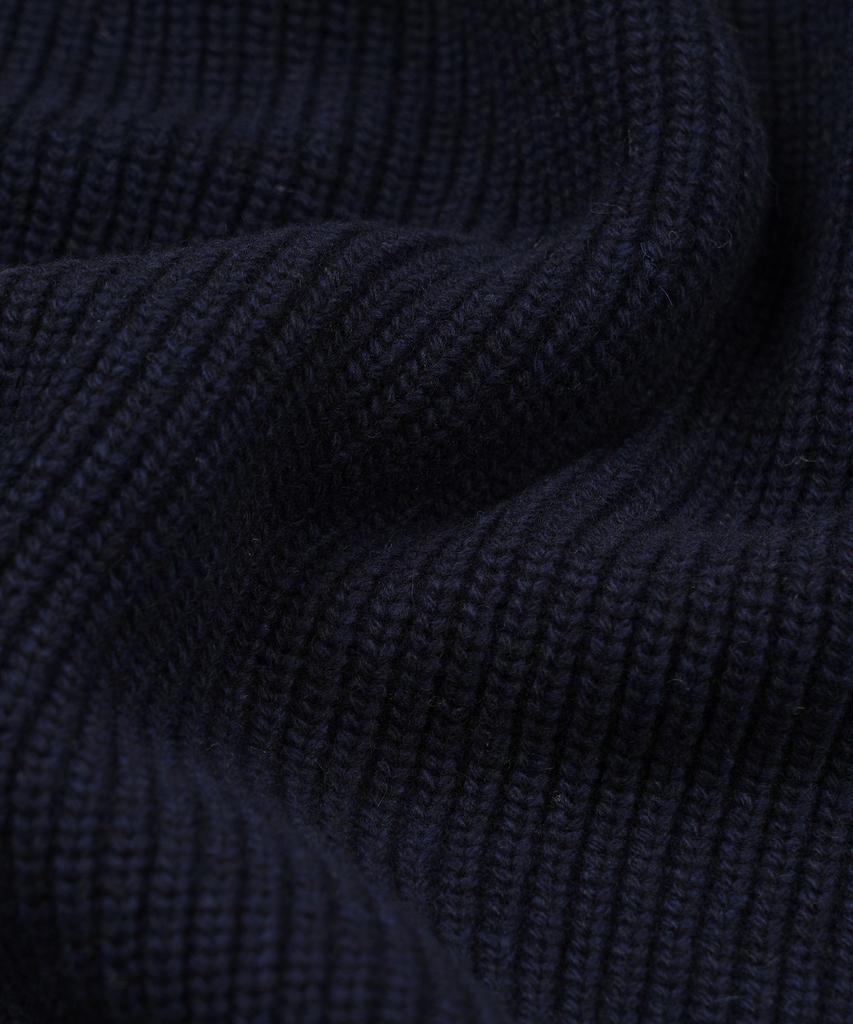 FRIZMWORKS Contrast Collar Half Zip Knit _ Navy
