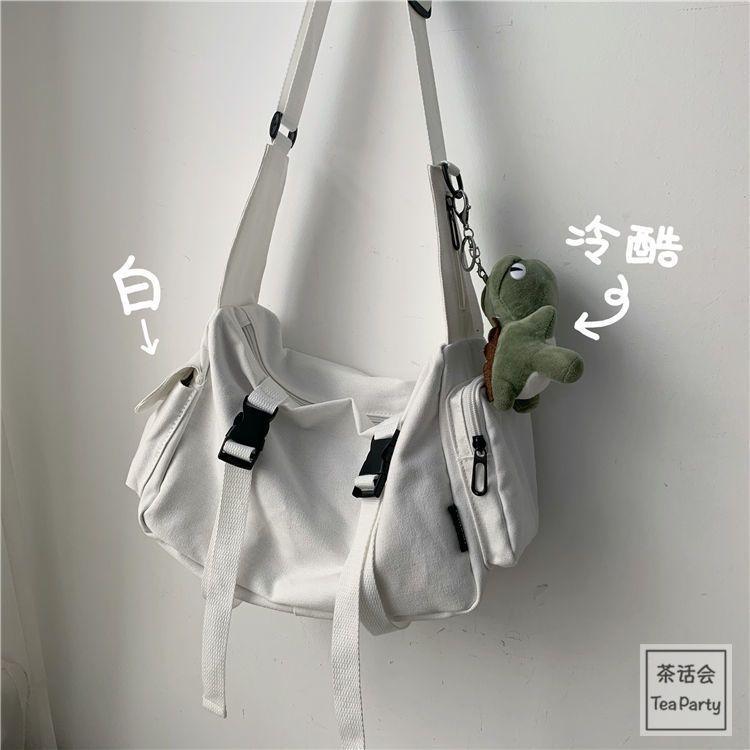 Bolsos Cruzados de Lona para Mujeres Jóvenes Hombres Moda Casual Bolsos de Mano de Gran Capacidad Bolsos de Hombro Color Sólido Bolso Mensajero para Damas