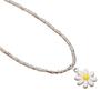 Daisy  Bead Short Sunflower Necklace Summer Rice Bead Necklace Jewelry