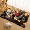 H-Hollow K-Knight Floor Mat Floor Mat Soft Flannel Non-Slip Door  Rug for Living Room