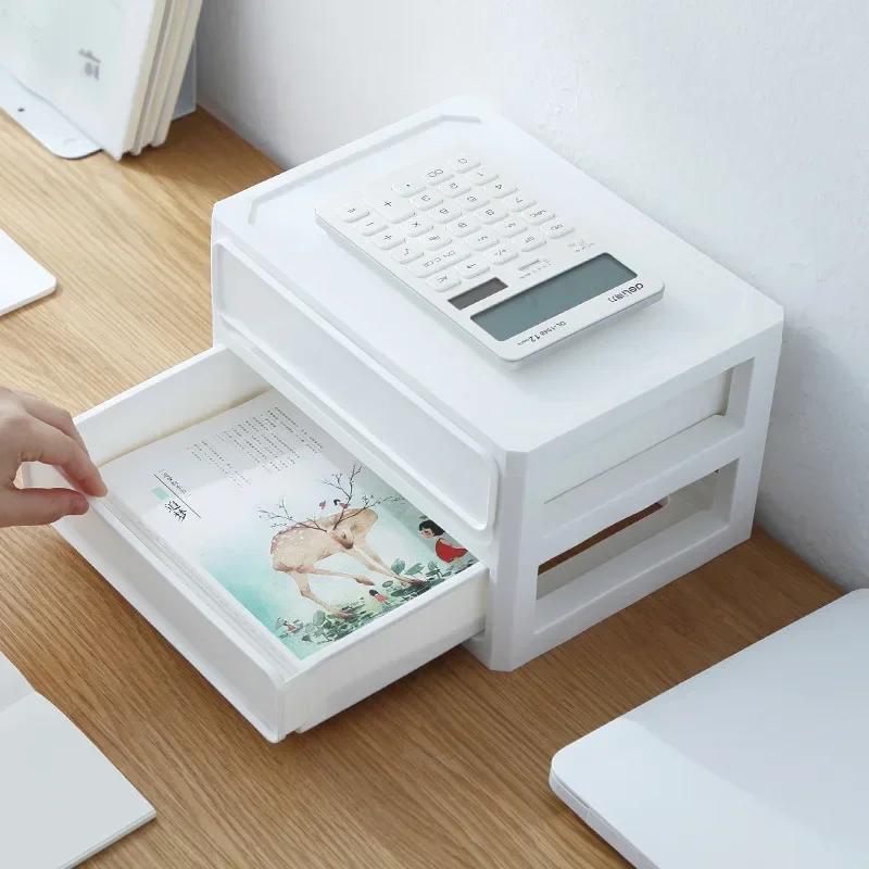 Plastic Storage Box Desktop Storage Box Korean Cosmetics Drawer Multi-layer Storage Cabinet Student Dormitory Organizer Box