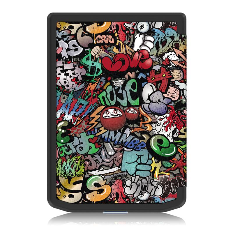 6-tums PU-läder Flip Smart Cover för Pocketbook Verse Pro PB629 634 Ebook-fodral Ultratunnt stötsäkert skyddsfodral
