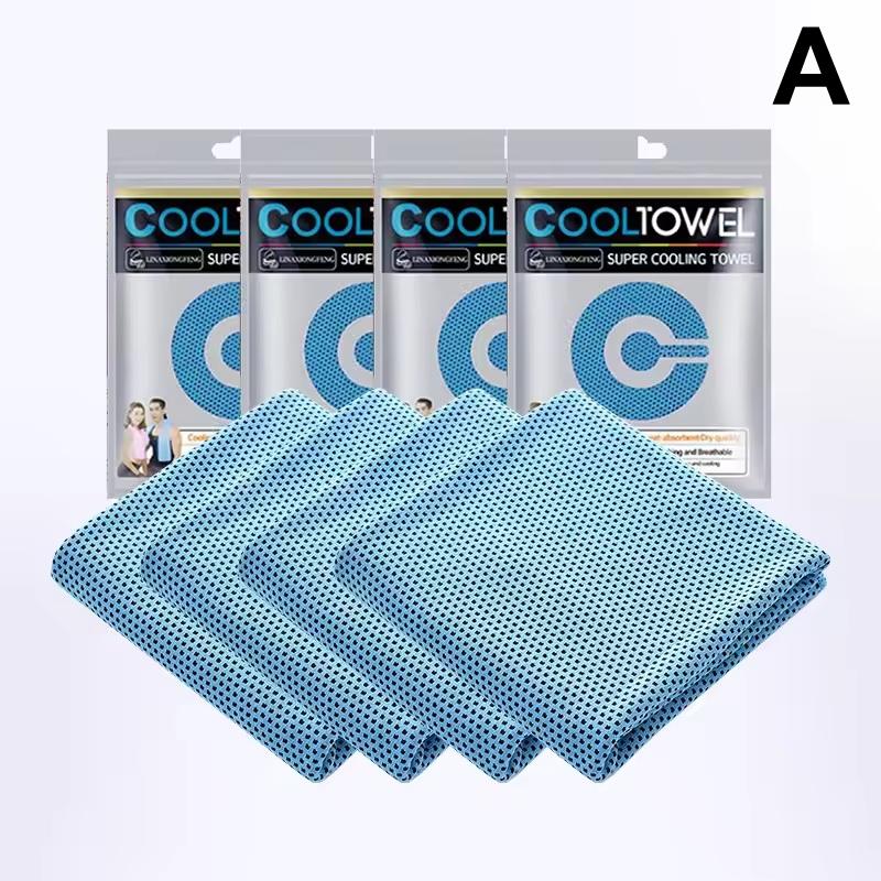 4pcs Cooling Towels (35.4 * 11.8 Inches), Soft Breathable Sports Towel For Outdoor, Gym, Yoga, Exercise, Camping, Fitness, Runni