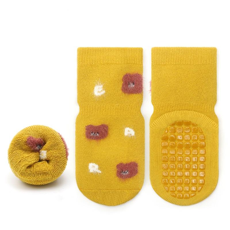 Kids Winter Thicken Socks Baby Skidproof Floor Socks Boy Girls Cartoon Cotton Terry Warm Non-Slip Newborn Tube Socks
