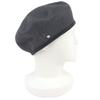 Pristine HERMES beret Saint Honoré Serie button leather trim gray cotton 56 Used