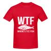 Wtf Where S The Fish Comfortable Tshirt Korean Style Lazy Heat Transfer Tees