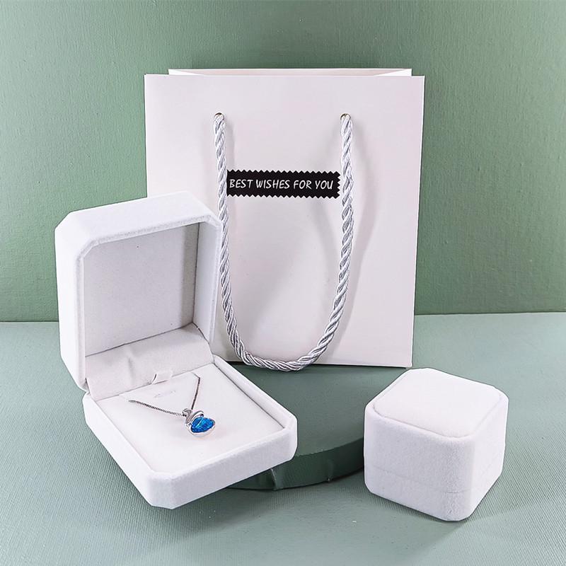 Velvet Flap Jewelry Storage Box for Rings, Necklaces, Bracelets, and Bangles with Custom Logo Option