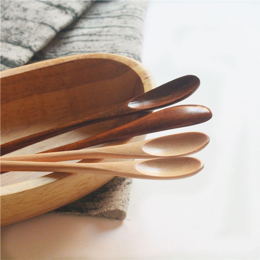Tableware Handmade Kitchen Dining Rice Soup Kids Spoon Wooden Spoon Coffee Accessories Honey Tea Scoops Long Handle