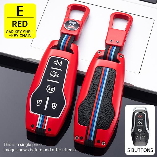 Zinc Alloy Pink Car Key Case Cover Fob Shell for Ford Fusion Mustang F150 Edge Explorer Lincoln MKZ MKC MKX Car Accessories