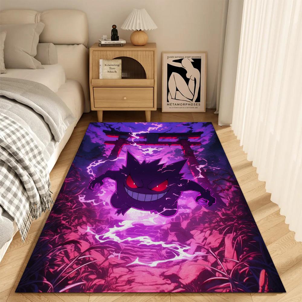 Fashion Entrance Mat Living Room P-Pokemon Rugs Decoration G-gengar Washable Non-slip Kitchen Rug Floor Mats Doormat Front Door