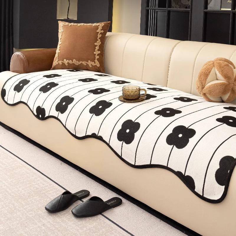 Premium Sense Irregular Special-shaped Sofa Cushion Universal In All Seasons 2025 New Fixed Non-slip Straight Row Seat Cushion Cover Cloth