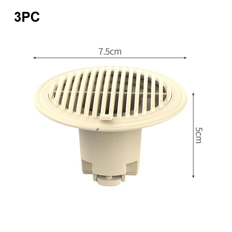 3pc Shower Drainer Stopper Anti Insect Cockroach Odor Hair Filter Household Kitchen Floor Drain Core Bathroom Accessories