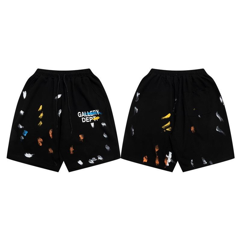 24 marque tendance européenne et américaine transfrontalière GALLERY DEPT peinture à la main éclaboussures d'encre assortiment de couleurs short décontracté hommes et femmes haut