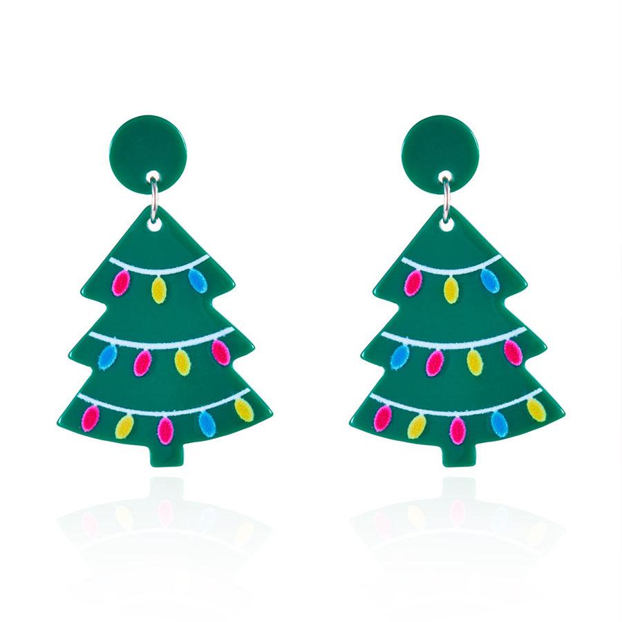 Noter New 5 Styles Women Christmas Pendant Earrings Green Red Pink Tree Charm Best Friend Jewelry Perfect Gift For Girlfriend