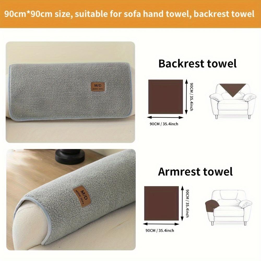 1pc Plush Sofa Slipcover/Pillowcase, Thickened Couch Cover Four Seasons Universal Furniture Protector for Bedroom Office Living Room Home Decor