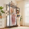 Clothing Garment Rack, Heavy Duty Clothes Rack, 6 Adjustable Tiers Clothes Racks with Steel Frame, 363 kg Load Capacity Closet Wardrobe with 3 Hanging