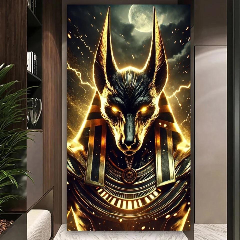 Osiris The Divine,Egypt Anubis,Diamond Painting Large Diy Full Square Round Diamond Mosaic Eye of Horus Embroidery Cross Stitch