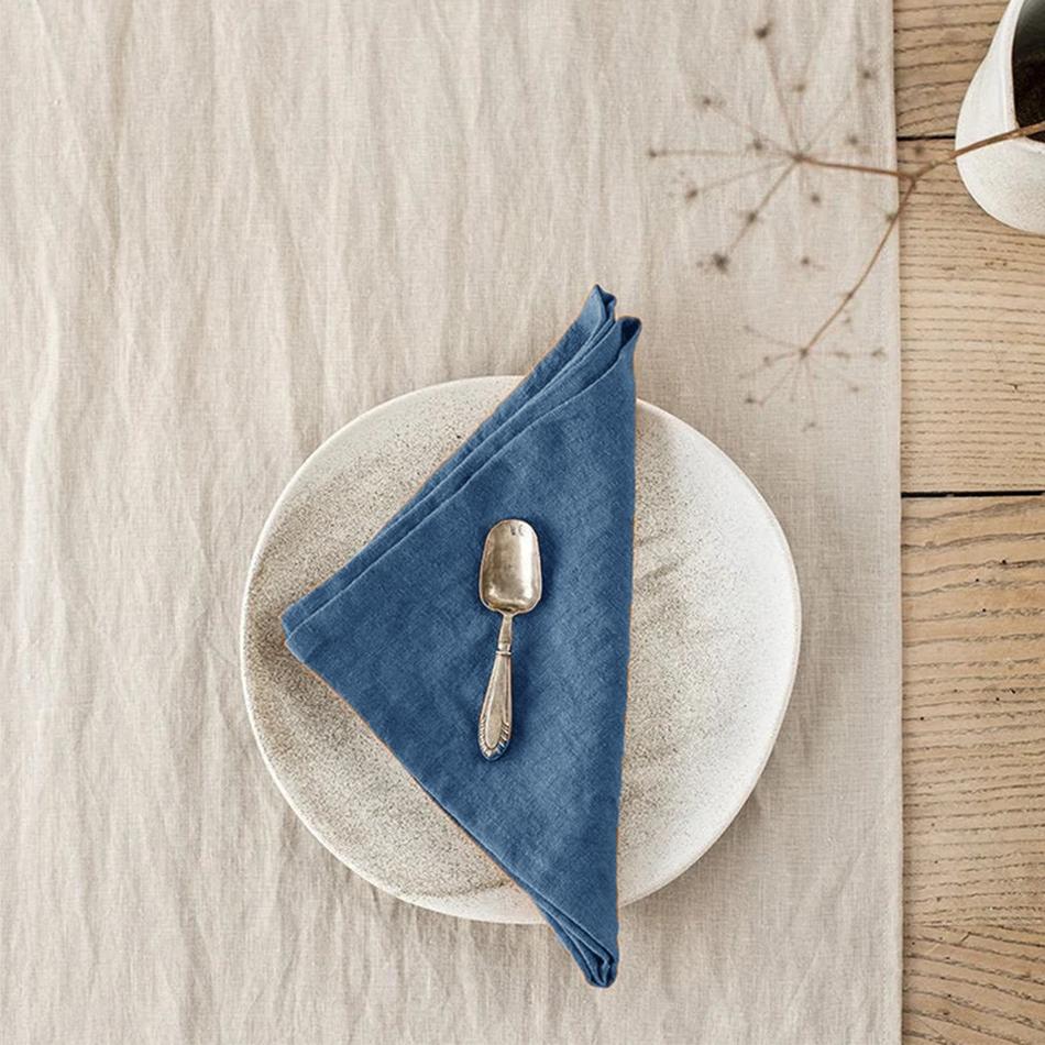 1 Pcs Linen Napkins 100% Flax Stonewashed Pure Linen 15.75 x 15.75 Inch Handcrafted Cloth Napkins Machine Washable
