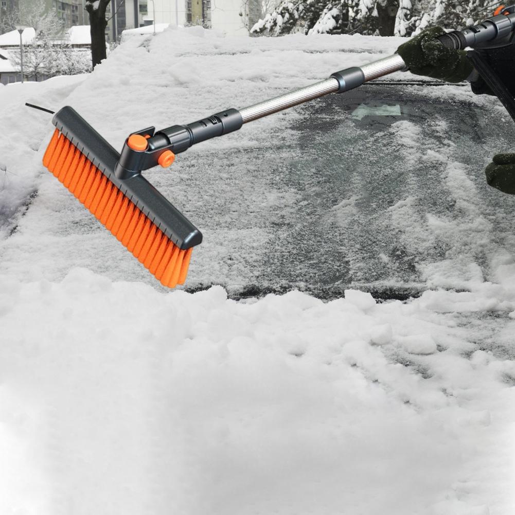Extendable Snow Brush with Ice Scraper Retractable Car Snow Brush Auto Car Snow Removal Brush Snow Scraper for Car Windshieldand