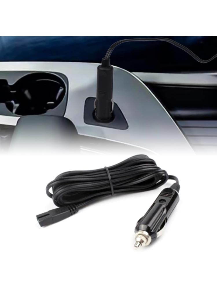 Câble de rechange pour glacière de voiture de 1,8 m, 2 broches, prise 12 V, rallonge de câble d'alimentation, noir
