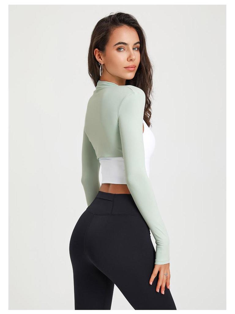 Spring/Summer Long Sleeve Yoga & Dance Cardigan - Solid Color Vest Cover-Up