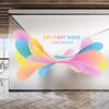 Frosted Geometric Privacy Film for Office and Restaurant Glass Doors