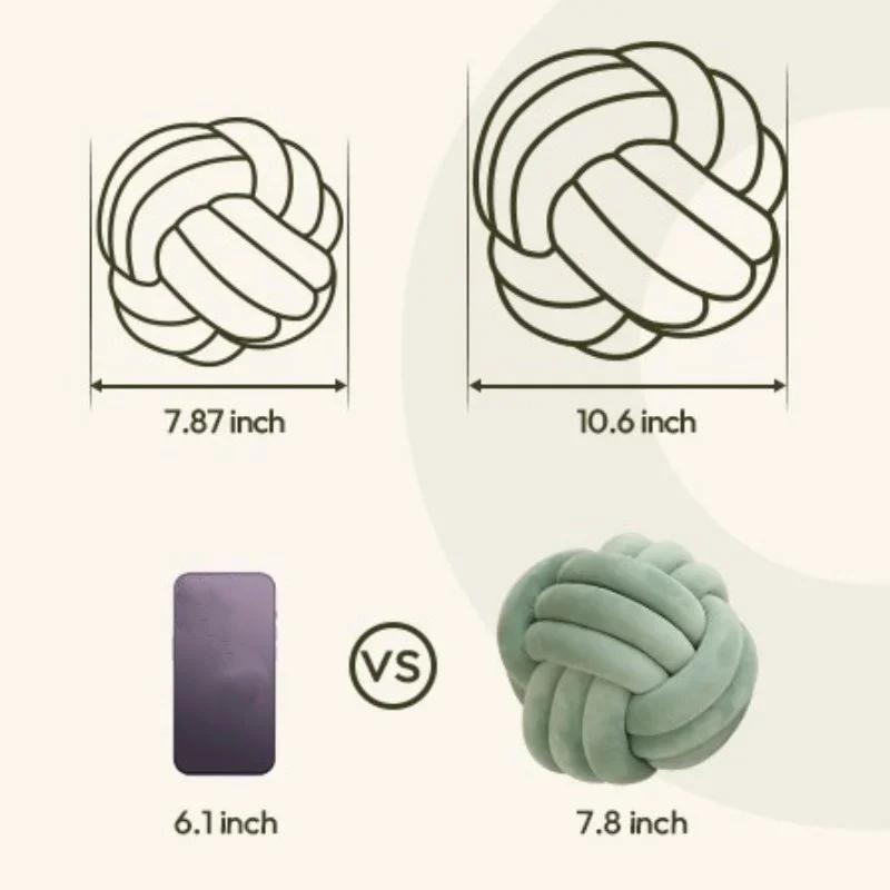 Round Knot Pillow Ball Aesthetic Ultra Soft Plush Sofa Pillows Living Room Decorative Creative Weave Throw Cushion Office Chair