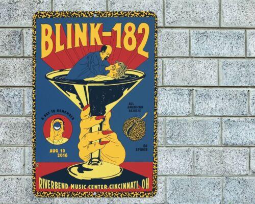 Blink  Sign Aluminum Metal x Garage Man Cave Rock ConcertAluminum 20x30cm（7.8x11.8inch）
