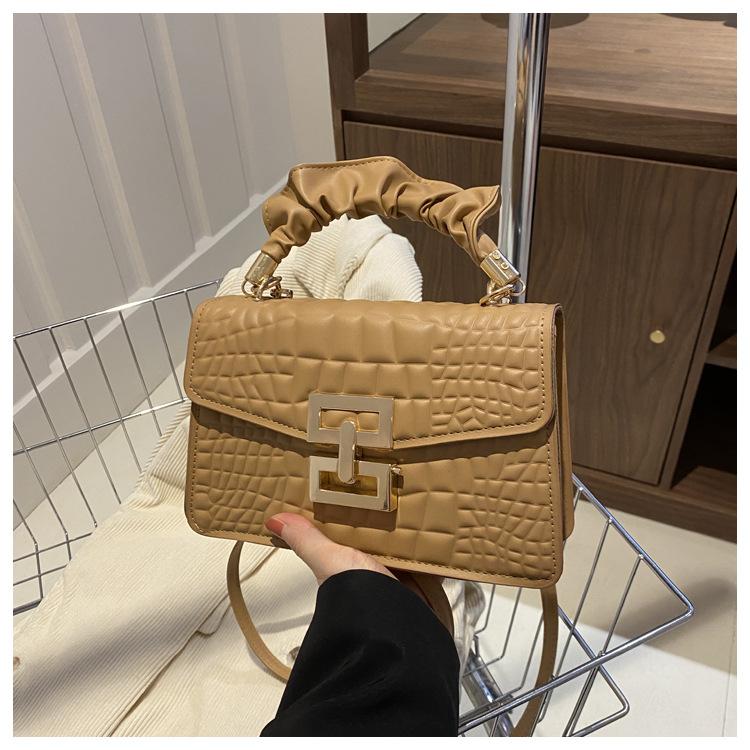 

Bag women s 2024 new Korean version of fashion pu women s handbag lock small square bag single shoulder oblique span bag хакі