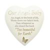 Thoughts Of You Graveside Heart Plaque - Angel Baby
