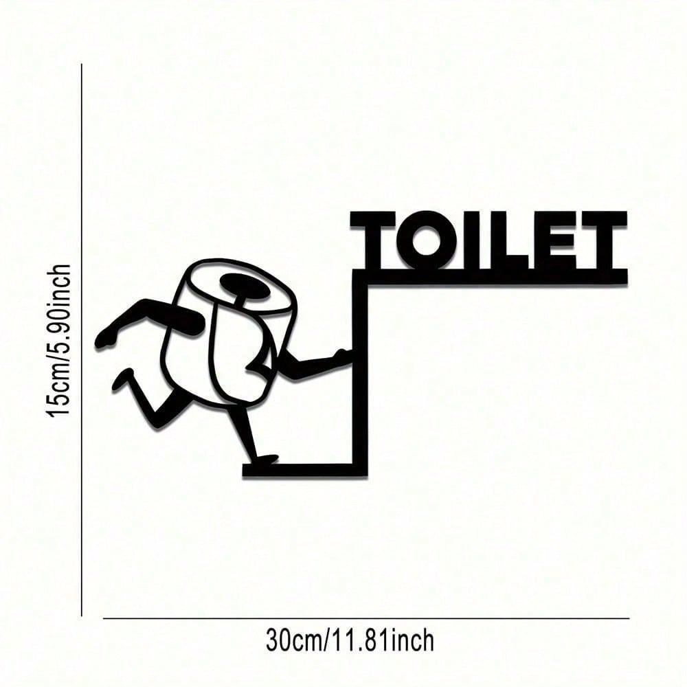 

Metal Wall Art Funny Toilet Paper Sign Unique Bathroom Decor Gift for Housewarming Wedding Birthday Home Kitchen Living Room Bedroom Dorm Man Cave TY7114 різнокольоровий