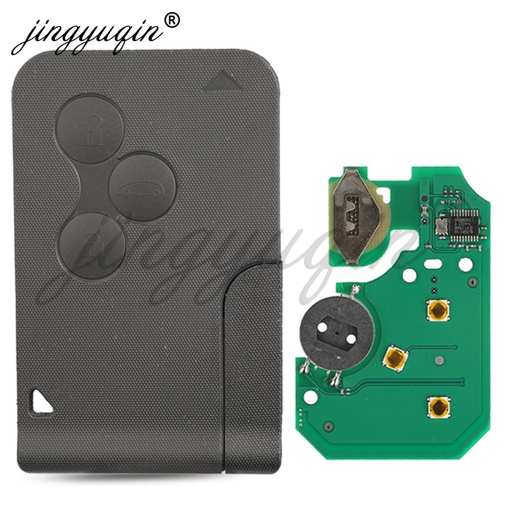 jingyuqin Remote Key 433Mhz ID46 PCF7947 Chip 3Button For Renault Megane 2 3 Scenic Clio 2003-2008 Upgrade Design Emergency Card