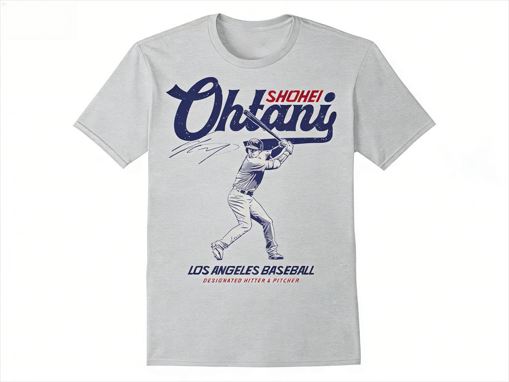 Masahiro Ohtani Baseball Star High Street Tshirt 2026 SpringSummer Adult roundneck pure cotton breathable casual streetwear