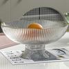 Plastic Footed Fruit Plate with Draining Hole Detachable Base Household Living Room Coffee Table