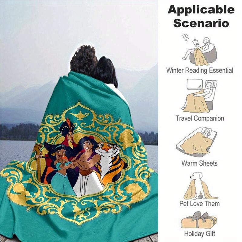 1pc, Aladdin Family Home Decorative Throw Blanket: A Cozy Cover for Bedroom, Living Room, Travel, Camping, Car