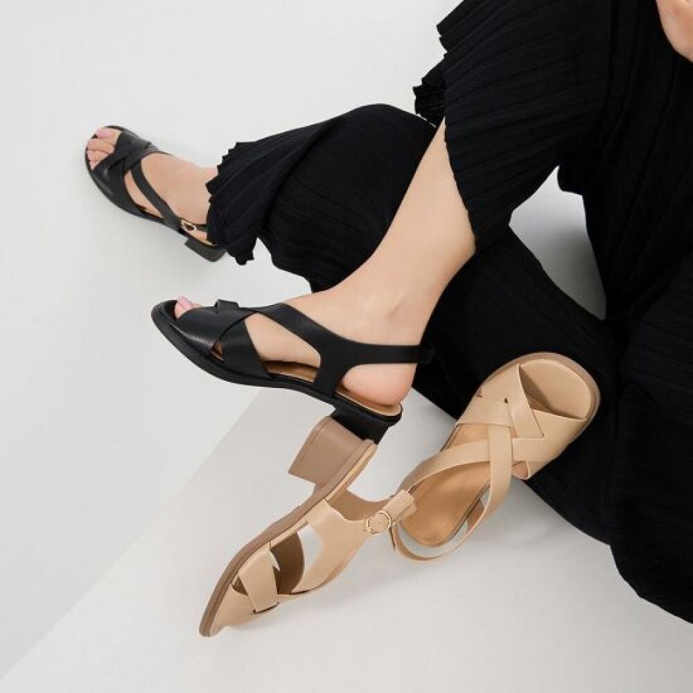Jisyu Coily Chunky Heel Strap Sandals 5cm