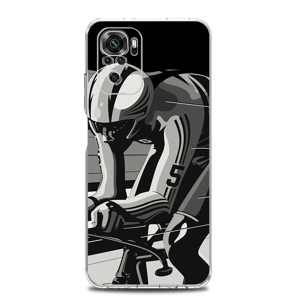 Phone Case For Xiaomi Redmi Note 15 14 13 12 4G 10 11 Pro Plus 5G 14C 13C 12C 10C 7 Clear Cover Mountain Bike Cycling Art