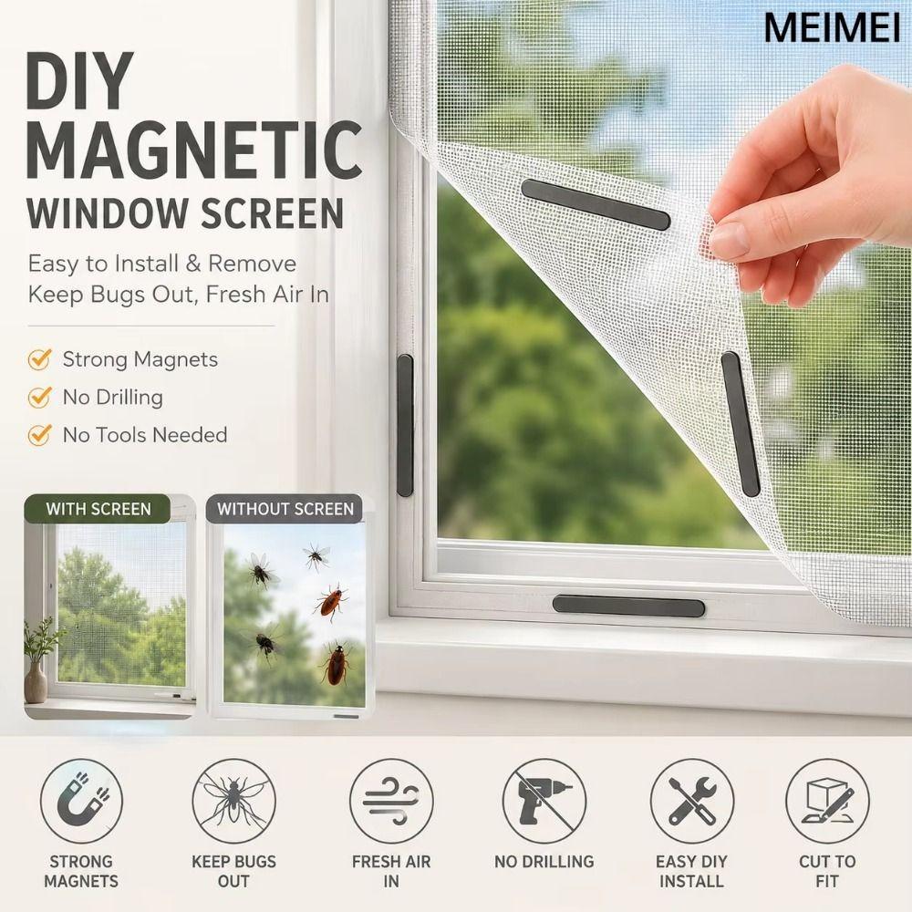 Verstellbare Größe Fenster Fliegengitter Insektenschutz Fenstergitter Abdeckung für Wohnungsgebrauch